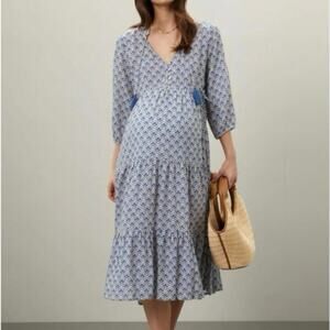 Ripe Mila Longline Tiered
Maternity blue Dress Medium